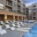 Large pool with cabana seating
